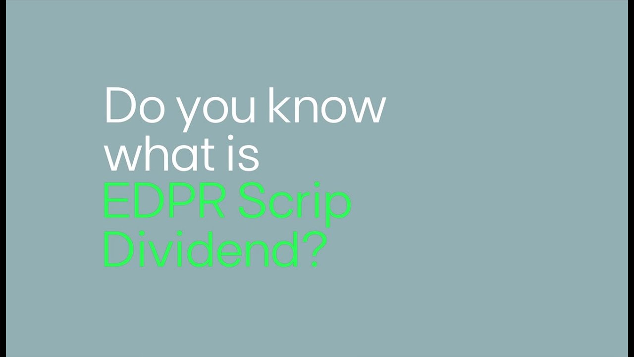 EDPR Scrip Dividend Program