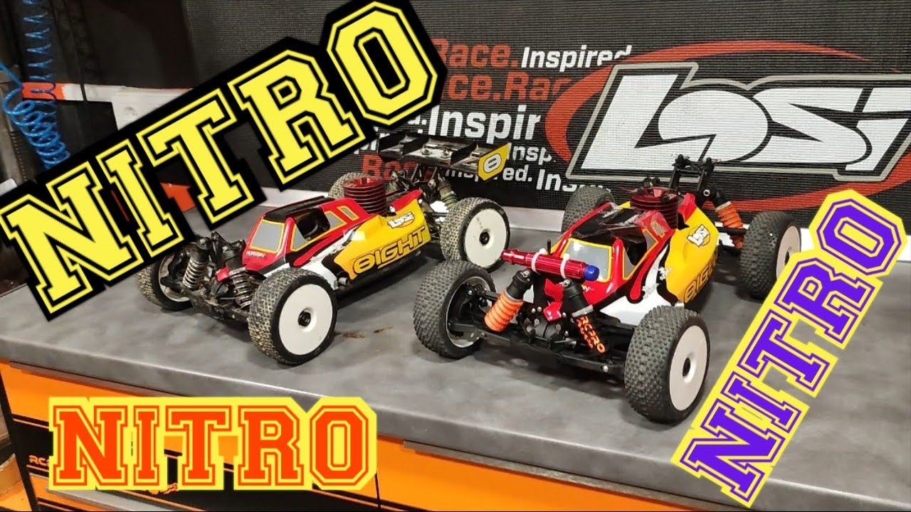 Llevamos al máximo un buggy Losi 8ight motor 28 nitro,máxima velocidad GPS, rodaje y carburación