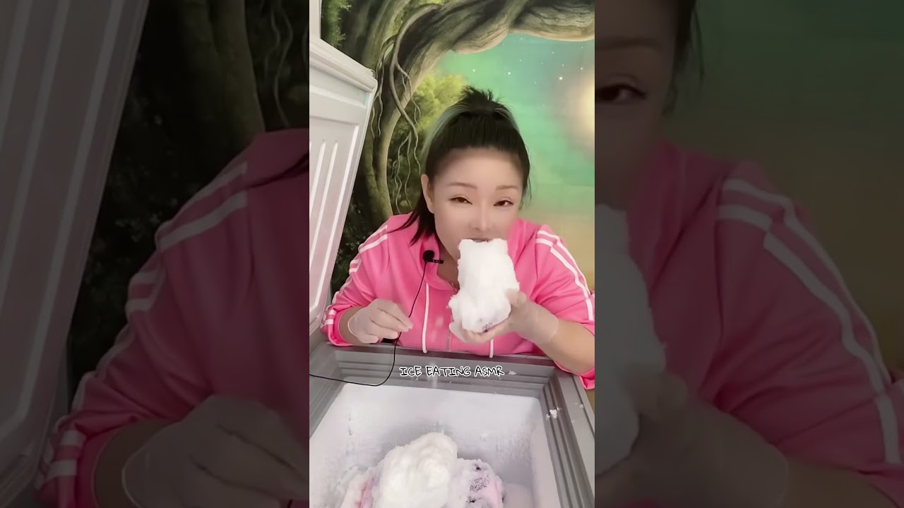 Fridge ice eating bu ice queen 2 #asmr #buzasmr #buzyemek