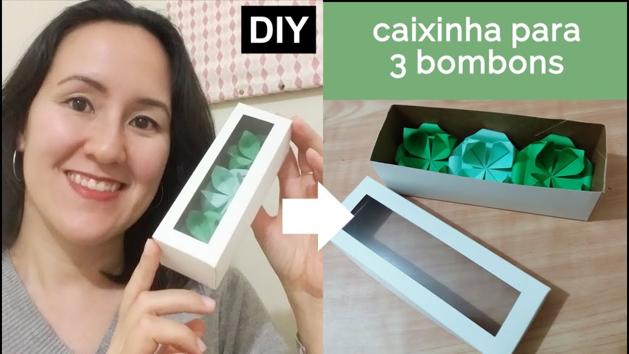 Como fazer CAIXINHA com VISOR na TAMPA para 3 Doces por apenas R$ 0,80 - DIY