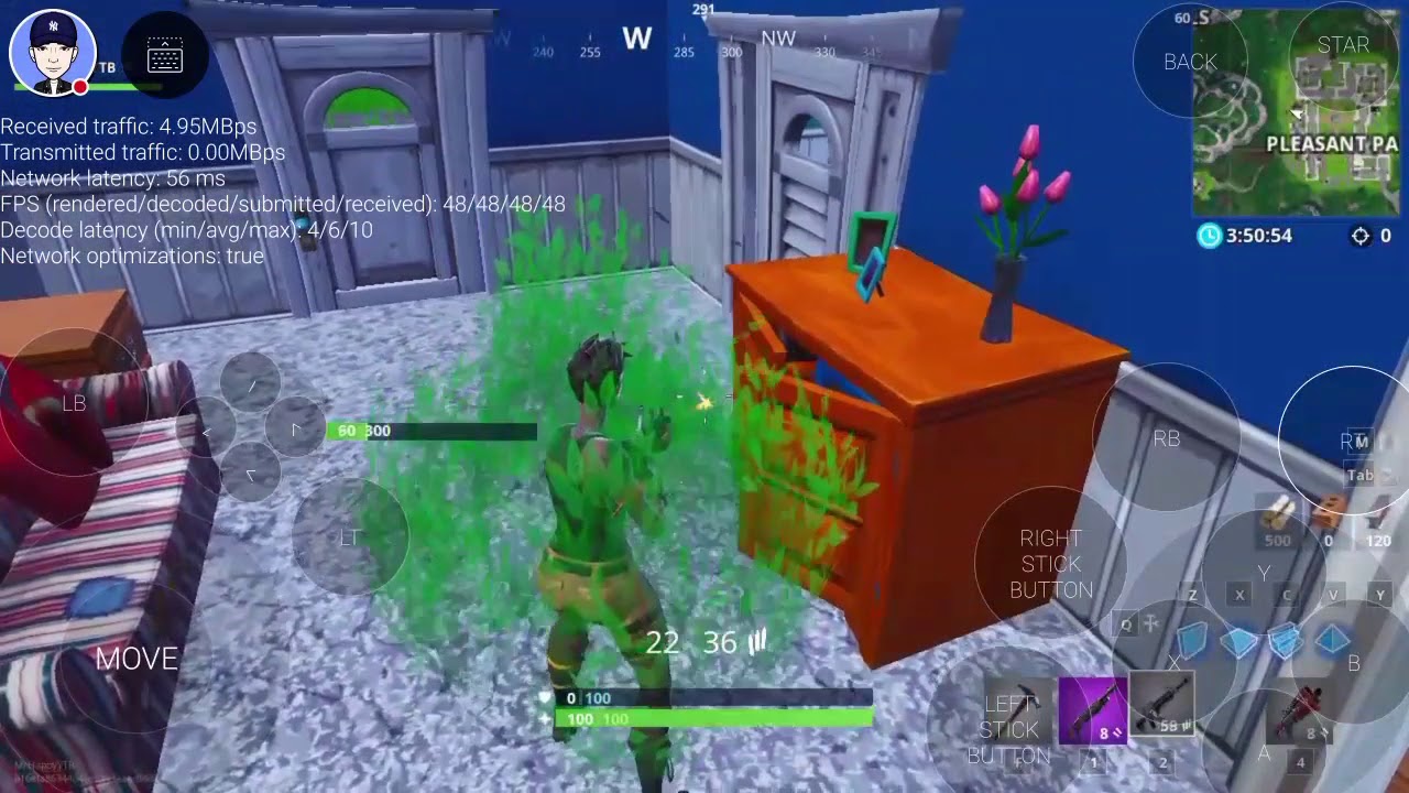 Fortnite on mobil ( Vortex cloud gaming )