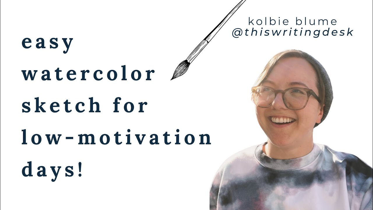 when creativity feels like work... paint this! | easy watercolor sketching