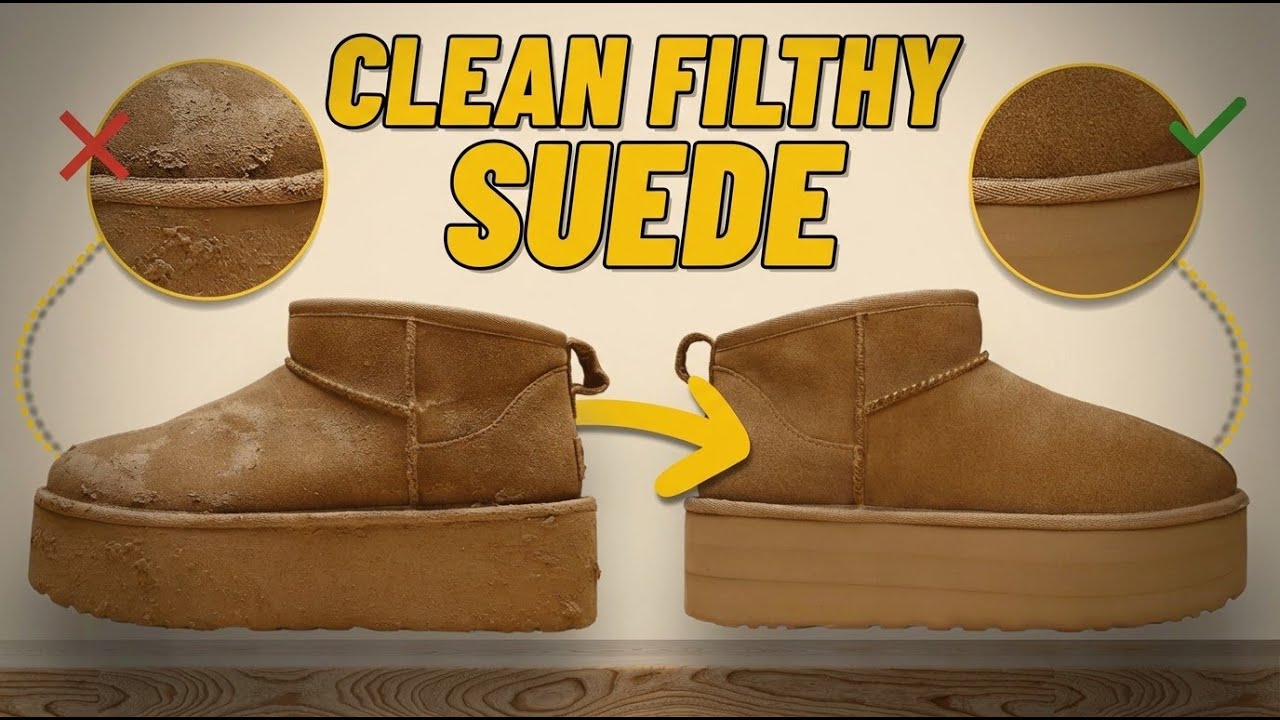 3 простых шага, чтобы восстановить грязные замшевые сапоги, не повреждая их