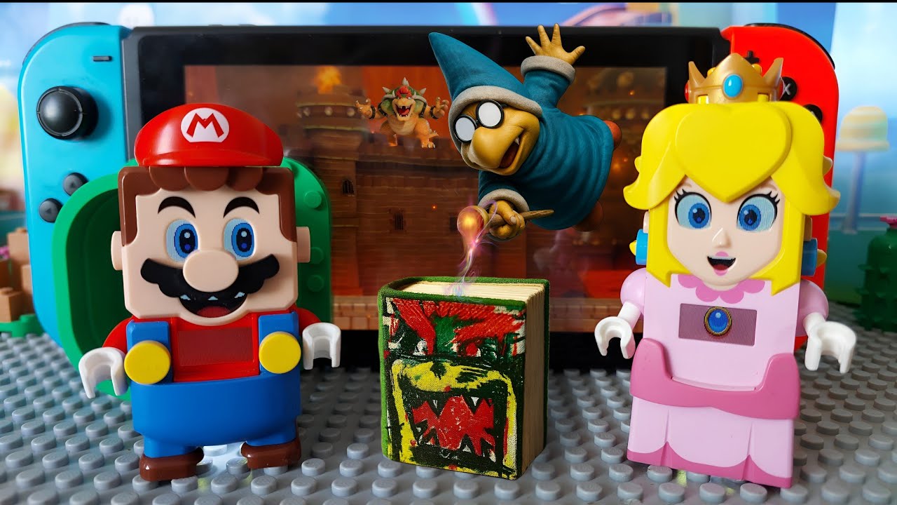 Lego Mario Saves Everyone! Because Princess Peach Read Bowser's Magical Book 📖✨ #legomario