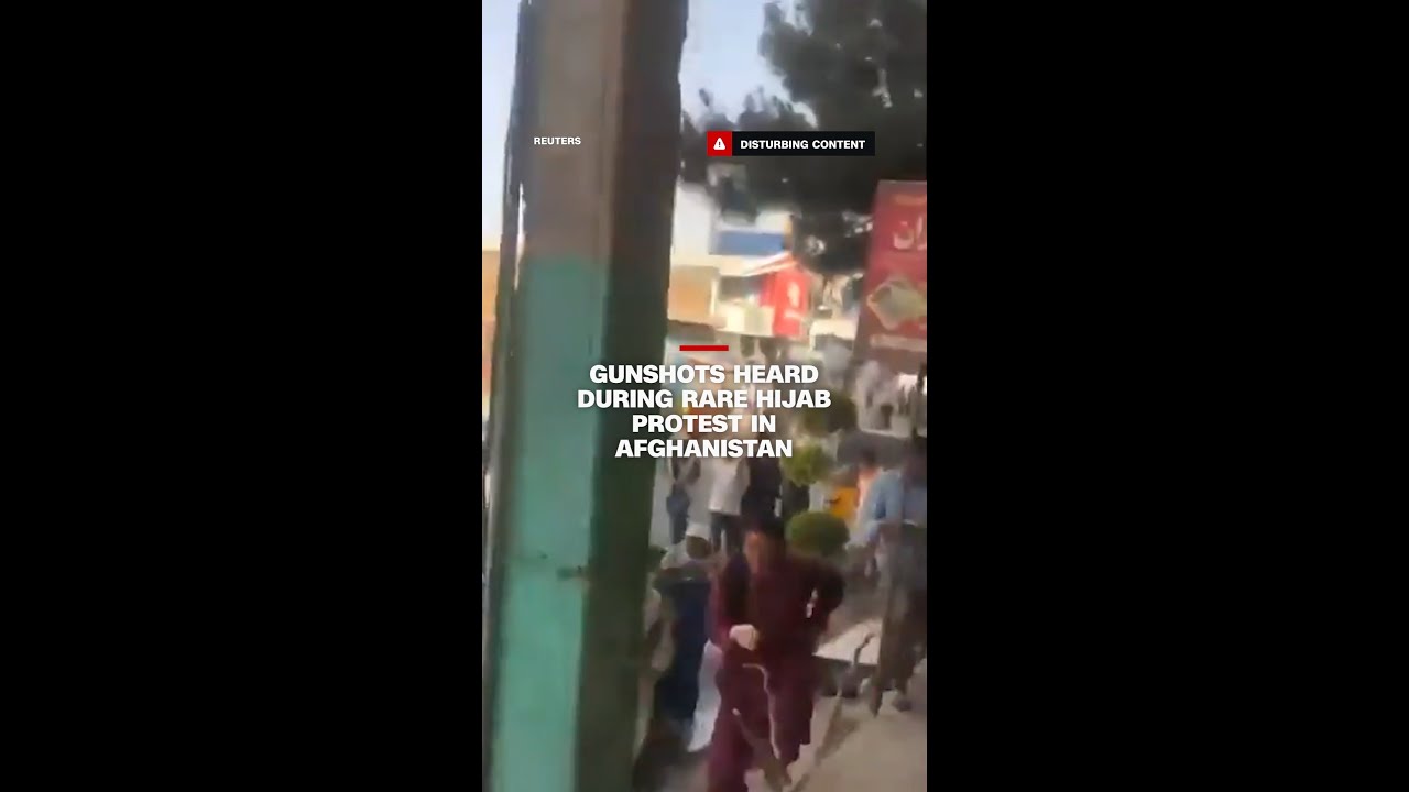 Gunshots heard during rare hijab protest in Afghanistan
