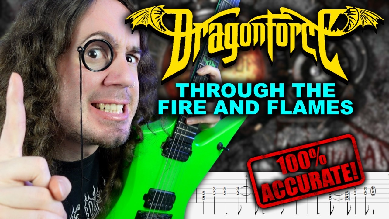 How To REALLY Play The THROUGH THE FIRE AND FLAMES Solos (w/ Tabs!)
