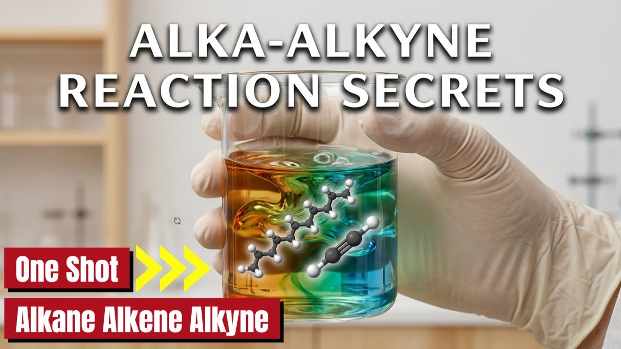 Master the reactions of Alkanes, Alkenes, and Alkynes in this complete Class 10 Chemistry tutorial.