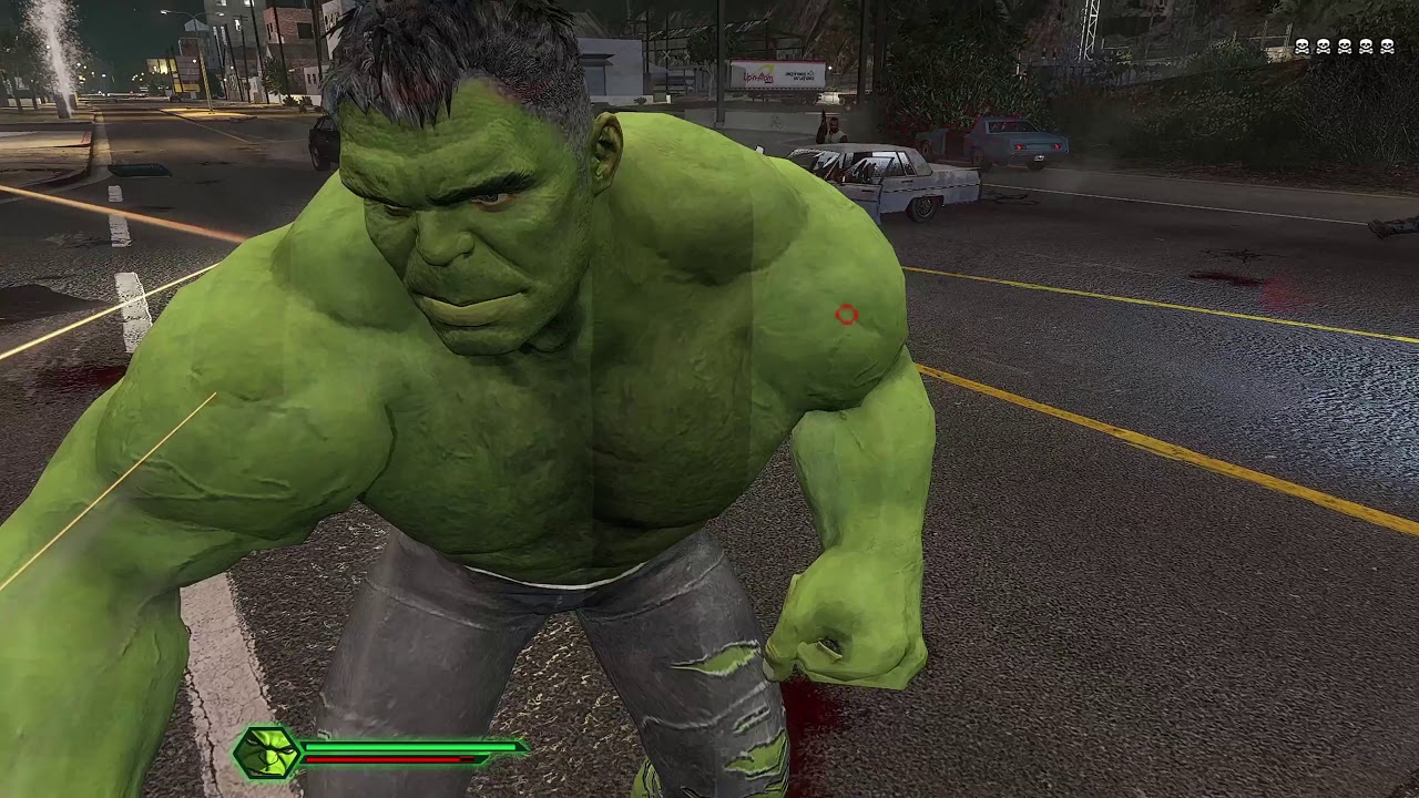 GTA 5 Hulk Mod - Hulk getting angry