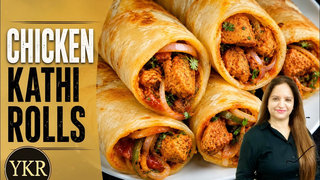 Street style chicken Kathi rolls recipe | Kolkata style chicken rolls at home | juicy chicken rolls 