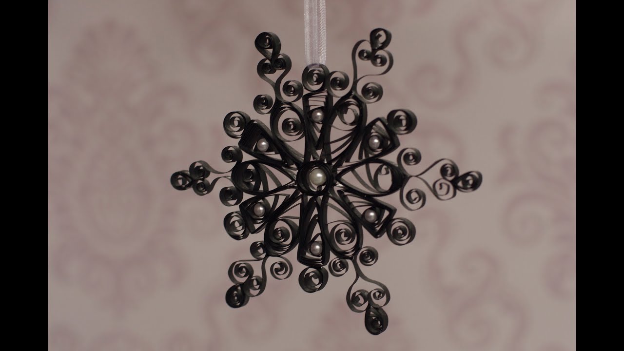 Quilling tutorial - czarna śnieżynka