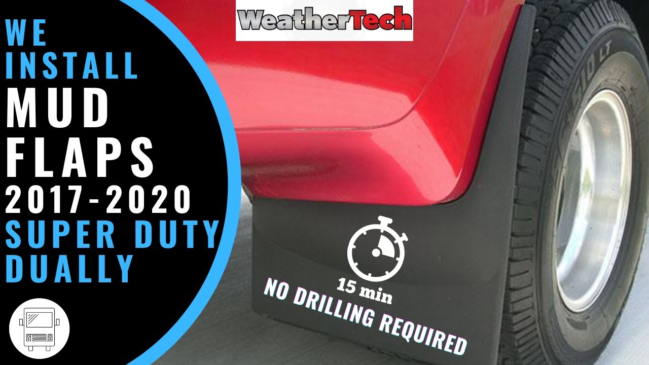 We Install 2017 - 2020 Dually Mud Flaps by WeatherTech in 15 Minutes