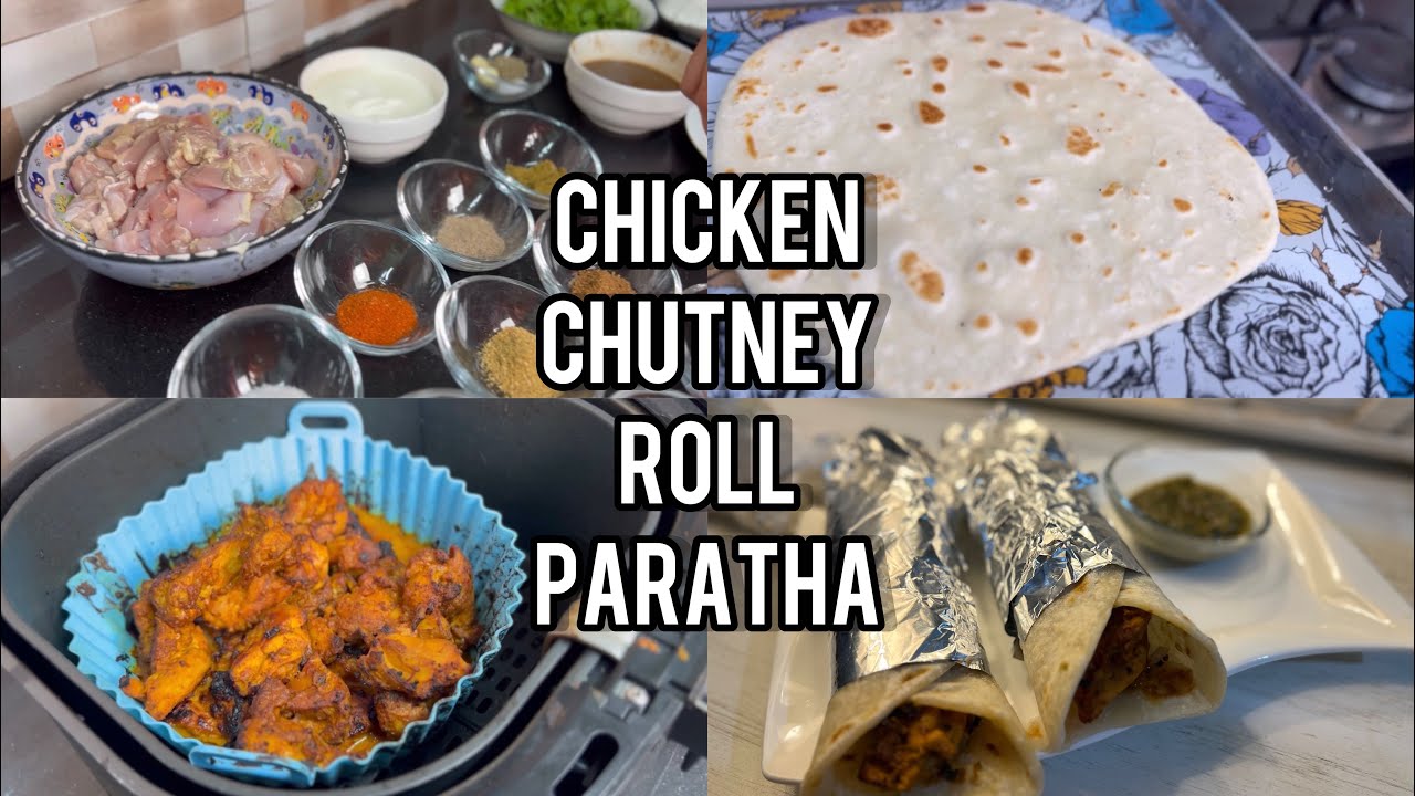 CHICKEN CHUTNEY ROLL PARATHA | DIET FRIENDLY | READY IN UNDER 10 MINUTES