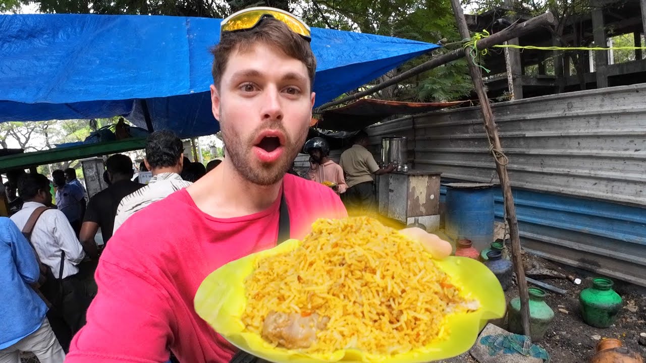DELICIOUS $1.50 Biryani in Chennai, India 🇮🇳 (Sells out in a couple hours)