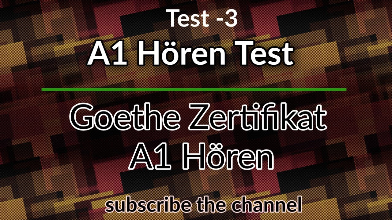 Goethe Start Deutsch A1 Modelltest 3 | German A1 listening exam