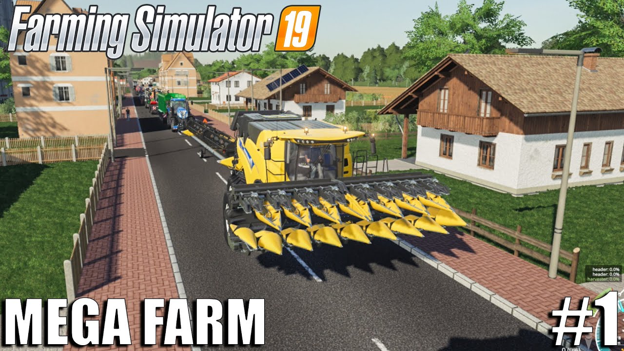 Building a Brand New Farm  | MEGA FARM Challenge | Timelapse #1 | Farming Simulator 19
