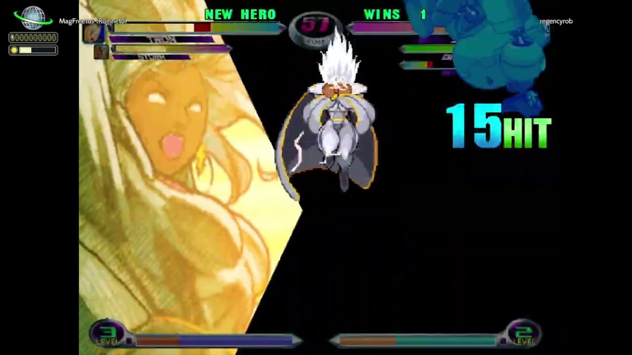 MvC2: Regency Rob - Storm No Mix Mix to Crossup to LS Framekill to HSF 75% Combo .:2.13.26:.