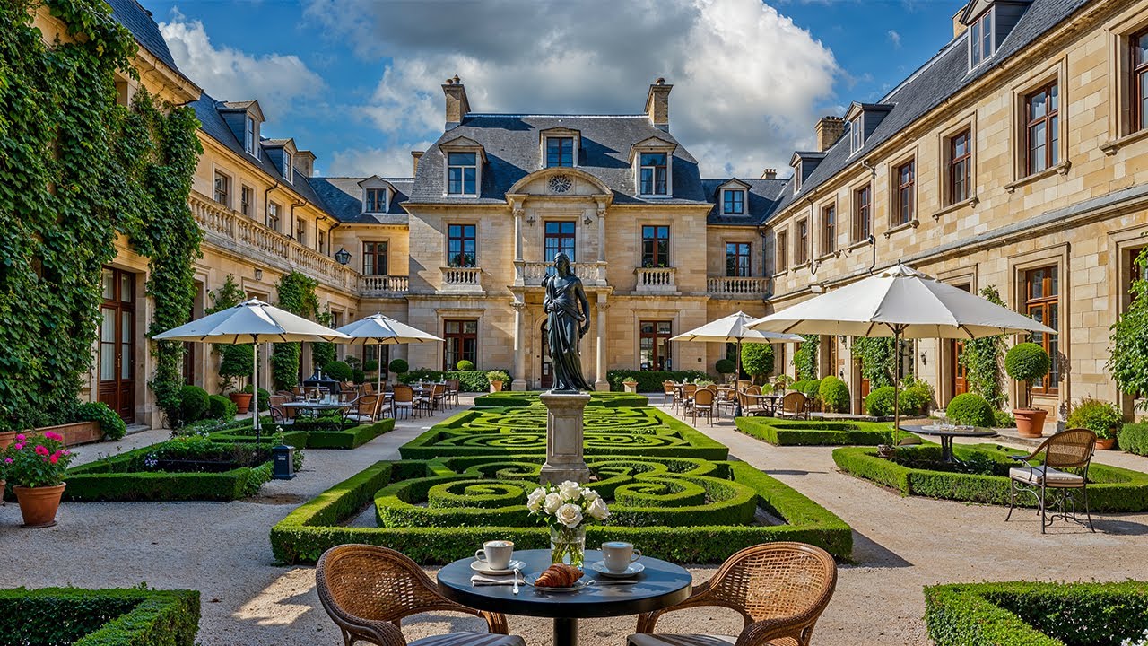 Morning Jazz at a Parisian Courtyard ☕ Elegant Caf&eacute; Jazz Music for Study, Focus & Calm Coffee Time