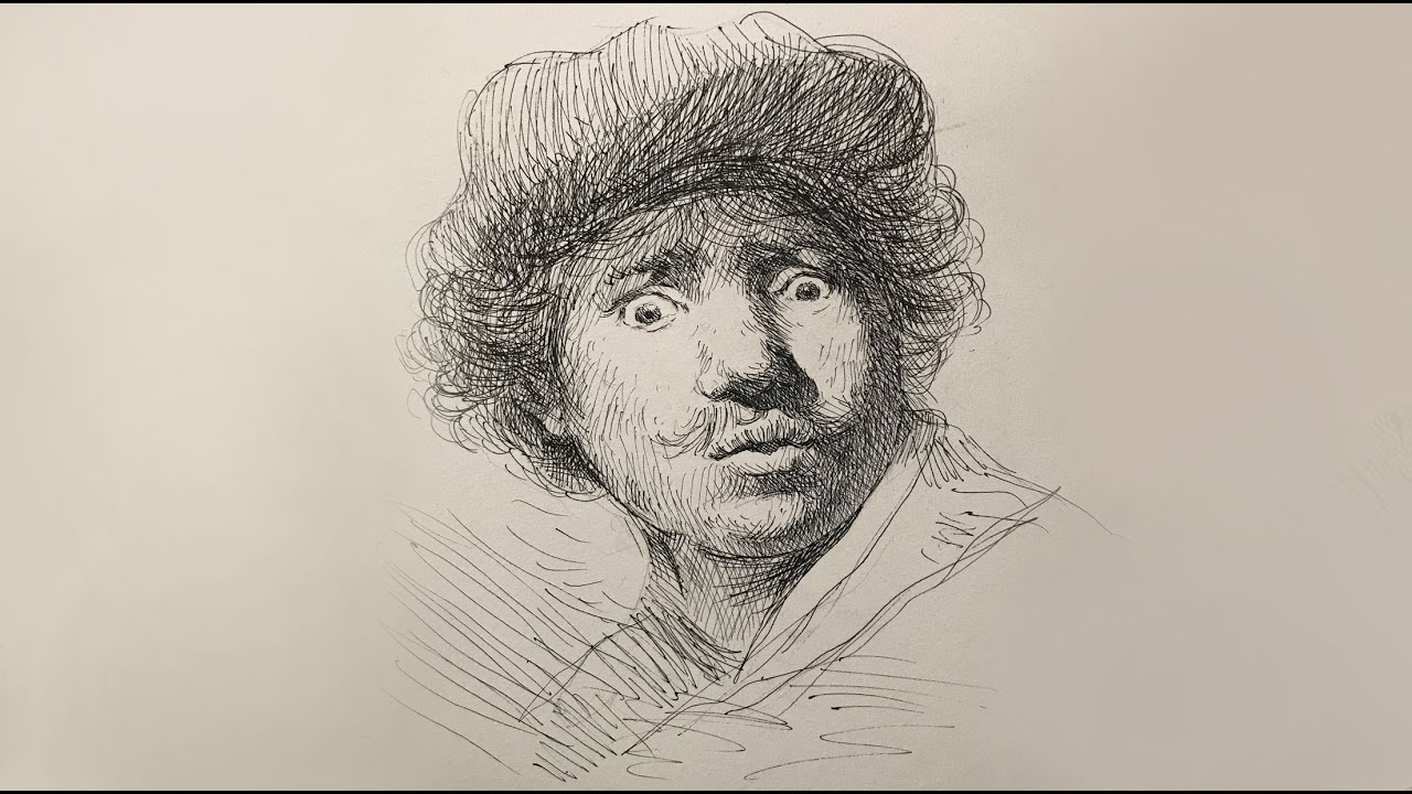 How to Draw Like Rembrandt | Classical Portrait Sketch  | 林布蘭特素描