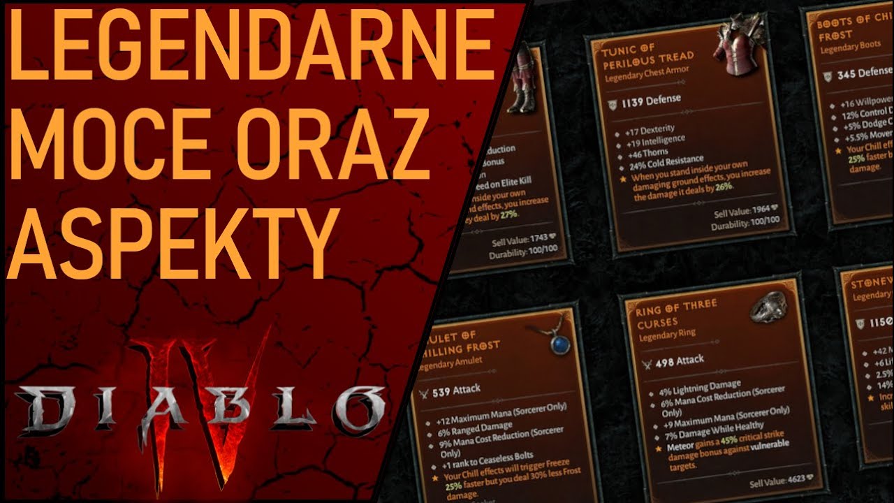 LEGENDARNE MOCE & ASPEKTY! DIABLO 4 PORADNIK! LEGENDARY POWERS & ASPECTS D4 GUIDE