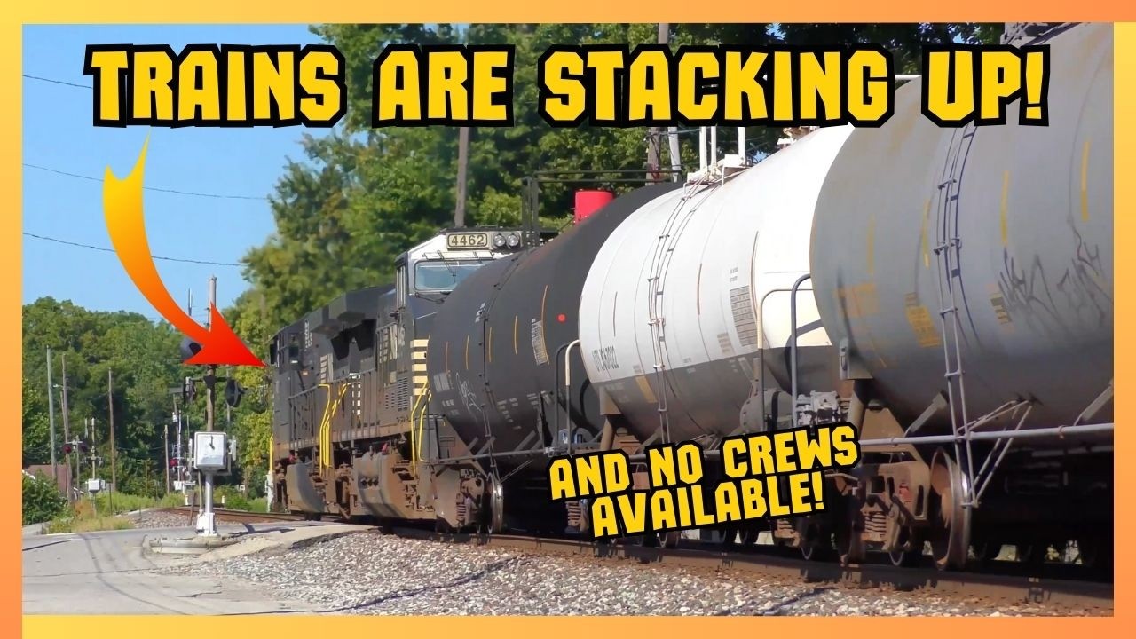A shortage of crews makes dispatching hard!!! with trains tied down everywhere on this...