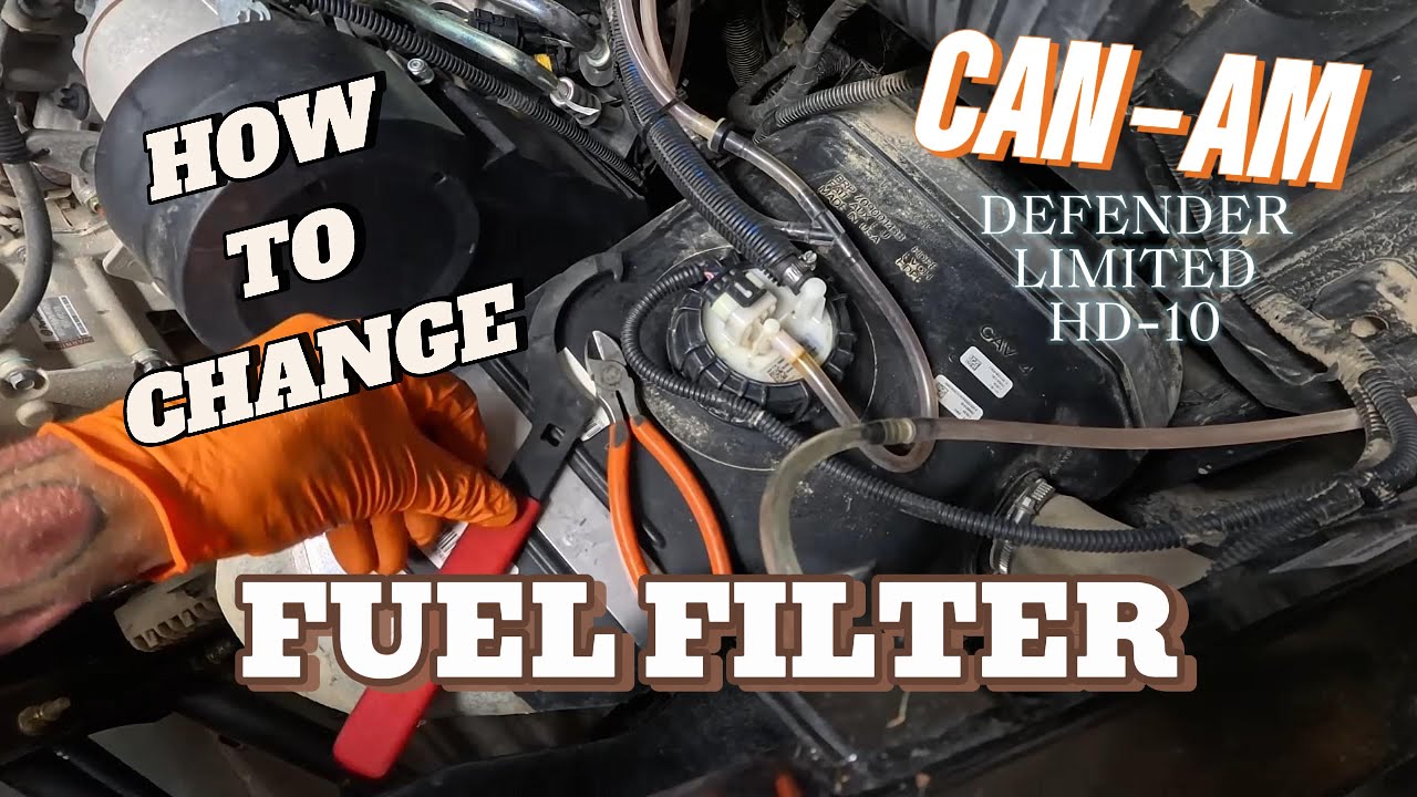 HOW TO CHANGE FUEL FILTER - Can Am Defender HD-10