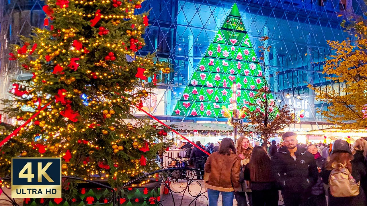 Budapest Christmas Market 🇭🇺 4K Vorosmarty Square Walking Tour 2023