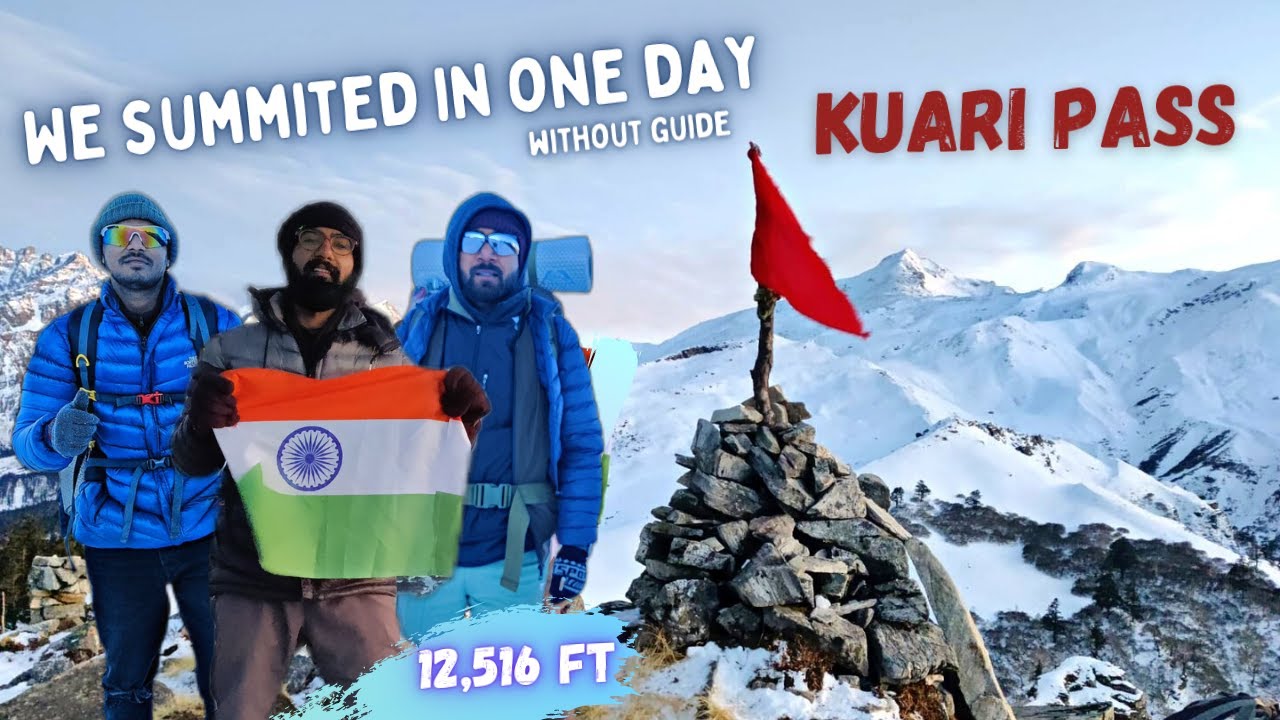 Completed Kuari Pass Summit in 1 Day || 2 Jan, 2022 || Winter Trek || Uttarakhand || Without Guide