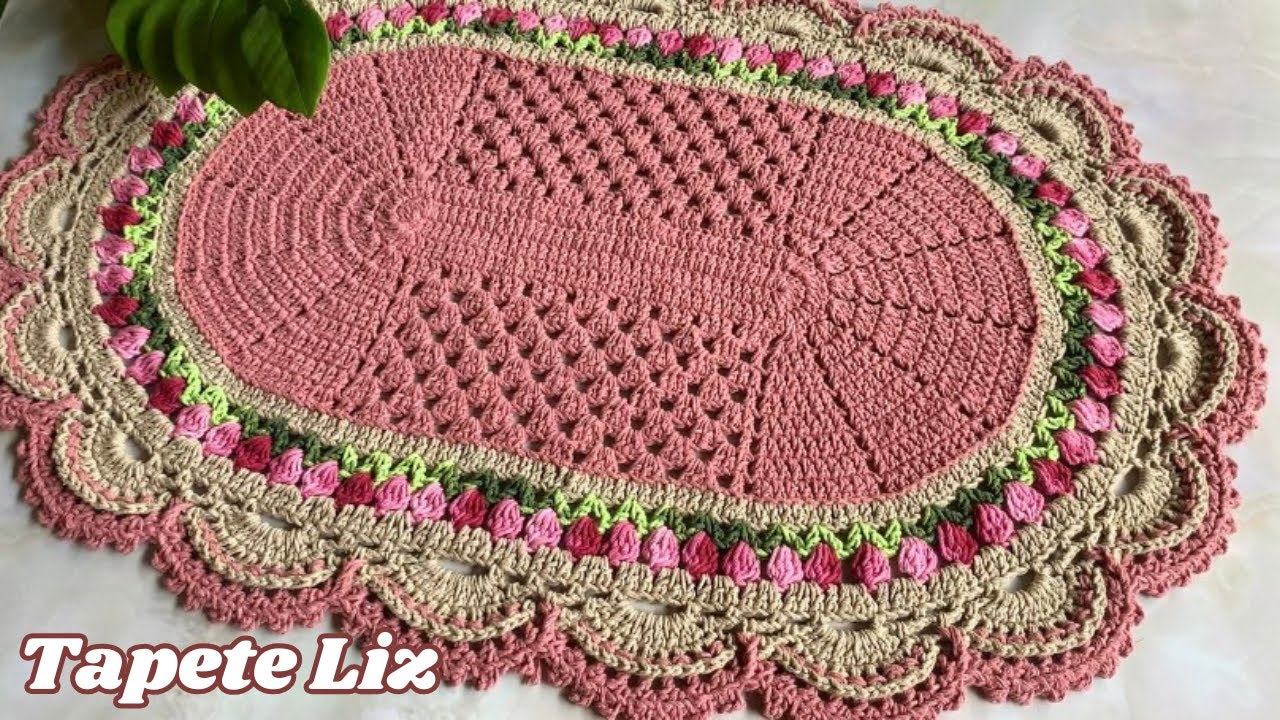 TAPETE LIZ - VÍDEO AULA🌷 #passoapasso #tutorial #videoaula #croche