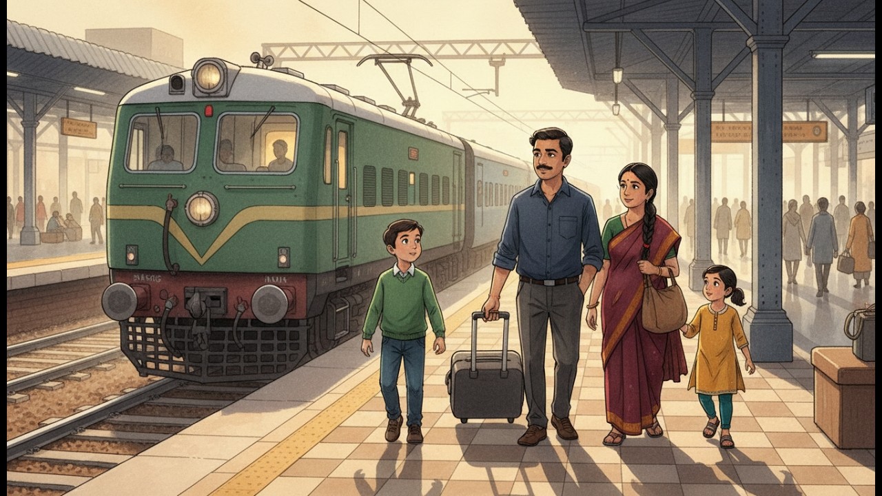 Cozy Family Train Journey 🚂 | A Peaceful Evening Trip Together | Ghibli Inspired Travel