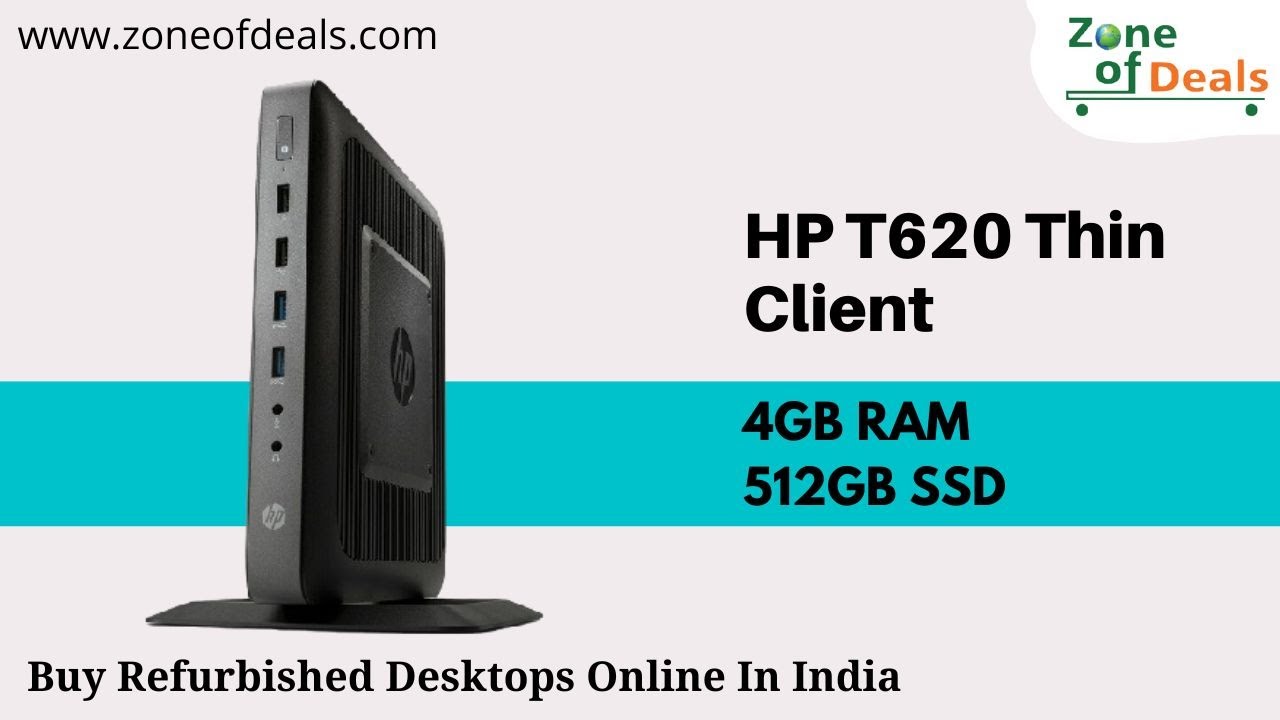 HP T620 4GB + 512GB SSD - HP Thin Client - Mini PC Under 5000 - Small Size Desktop CPU - Zoneodeals