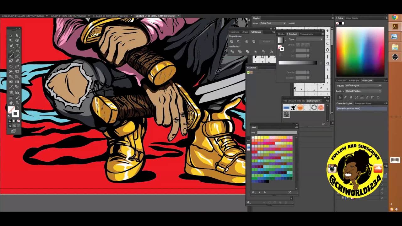 The Art of the Ninja Adobe Illustrator Tutorial: (Speedart)