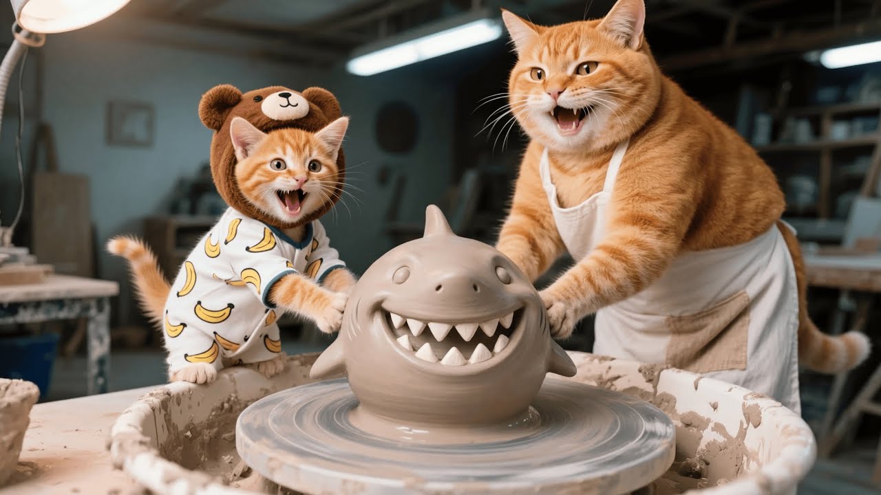 No Money for a Birthday Gift—Ginger Kitten & Mama Cat Make a Handmade Piggy Bank for a Friend 🎁🐾