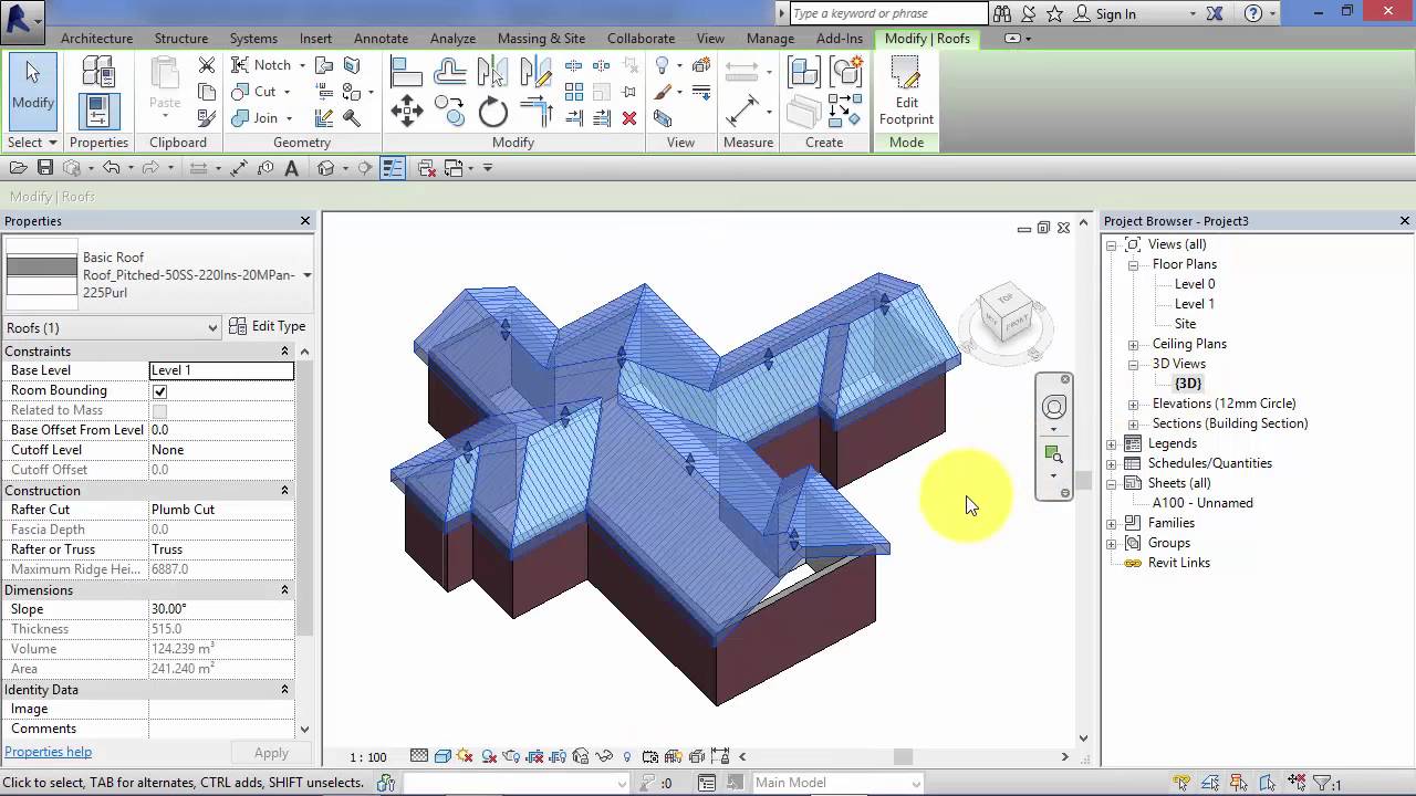 Module 4: Unit 10: Revit Architecture: Roof by Footprint