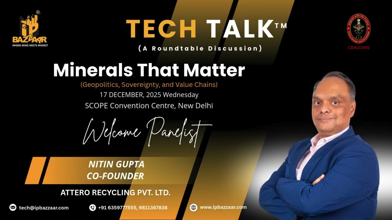 We welcome Nitin Gupta, Co-Founder of Attero Recycling Pvt. Ltd.