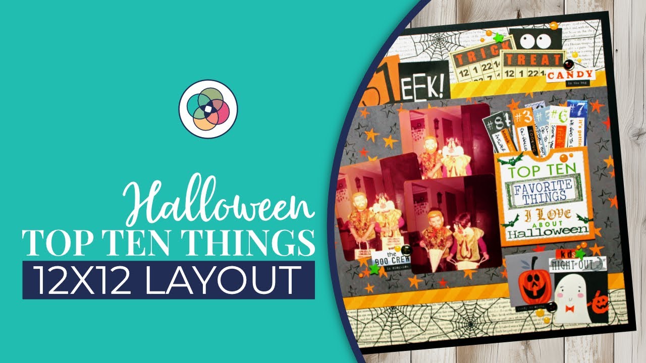 Scrapbook Process Video | Retro Halloween Top Ten