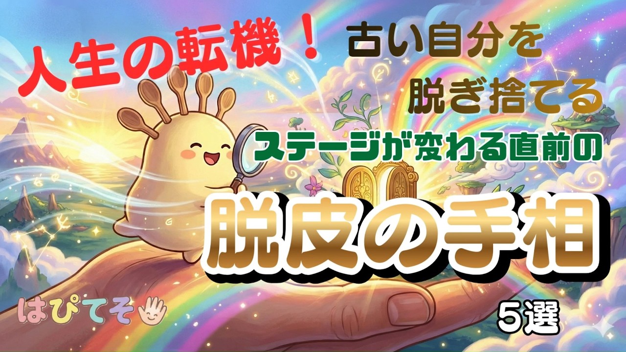 【手相占い：はぴてそ】【人生の転機】古い自分を脱ぎ捨てる！ステージが変わる直前の「脱皮の手相」５選#手相 #手相占い #2026年