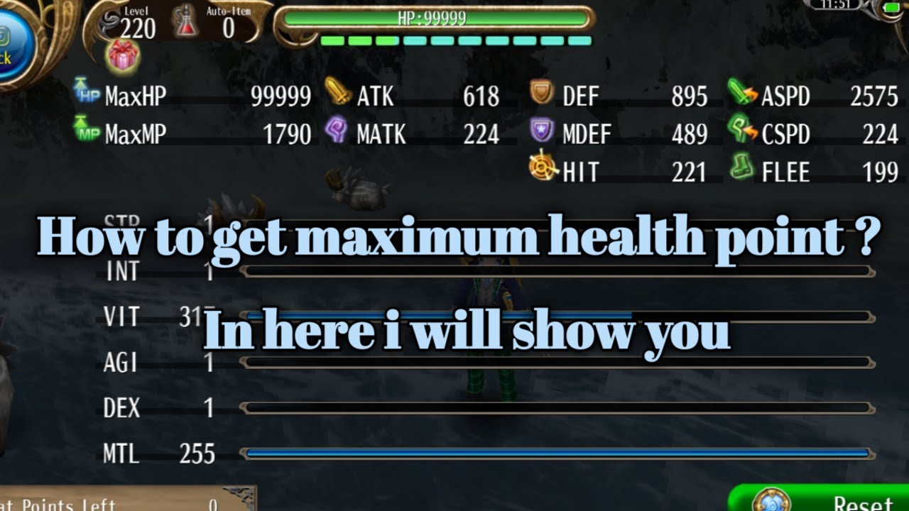 How To Get Maximum Health Point On Toram Online ?