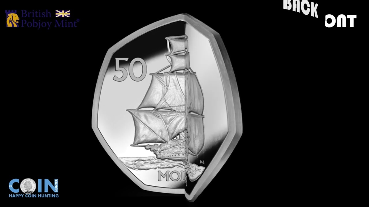 South Georgia and the South Sandwich Islands Moltke 50p Coin 2022