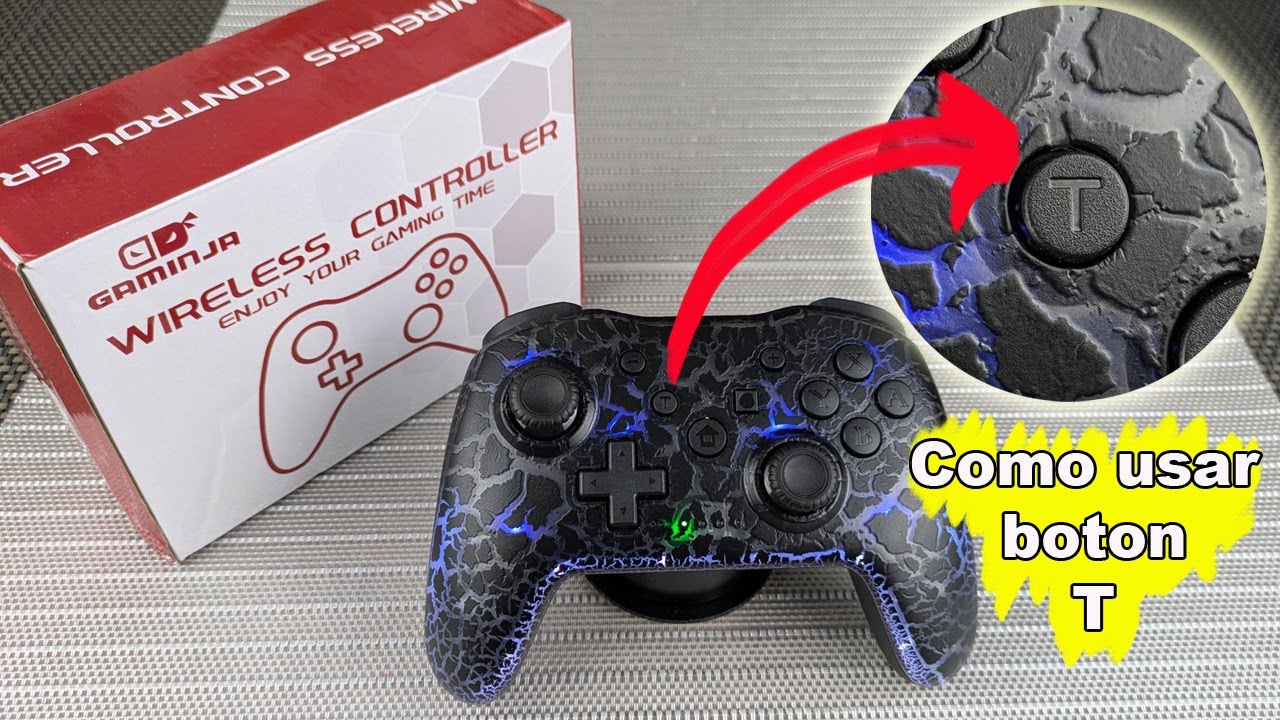 Como sincronizar Control LED para Nintendo Switch marca Gaminja NS015 y botón T