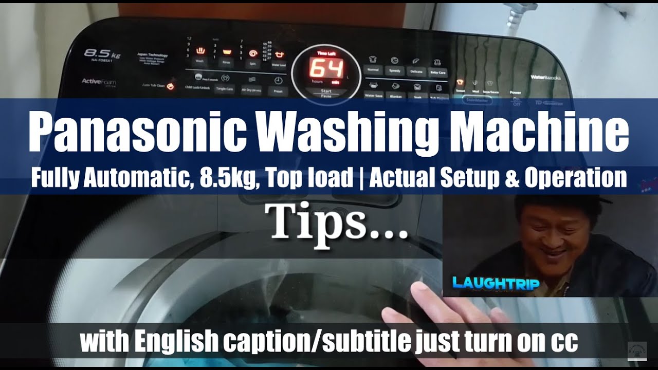 Automatic Washing Machine | Setup, Operation NA-FD85X1 | English sub turn on cc 