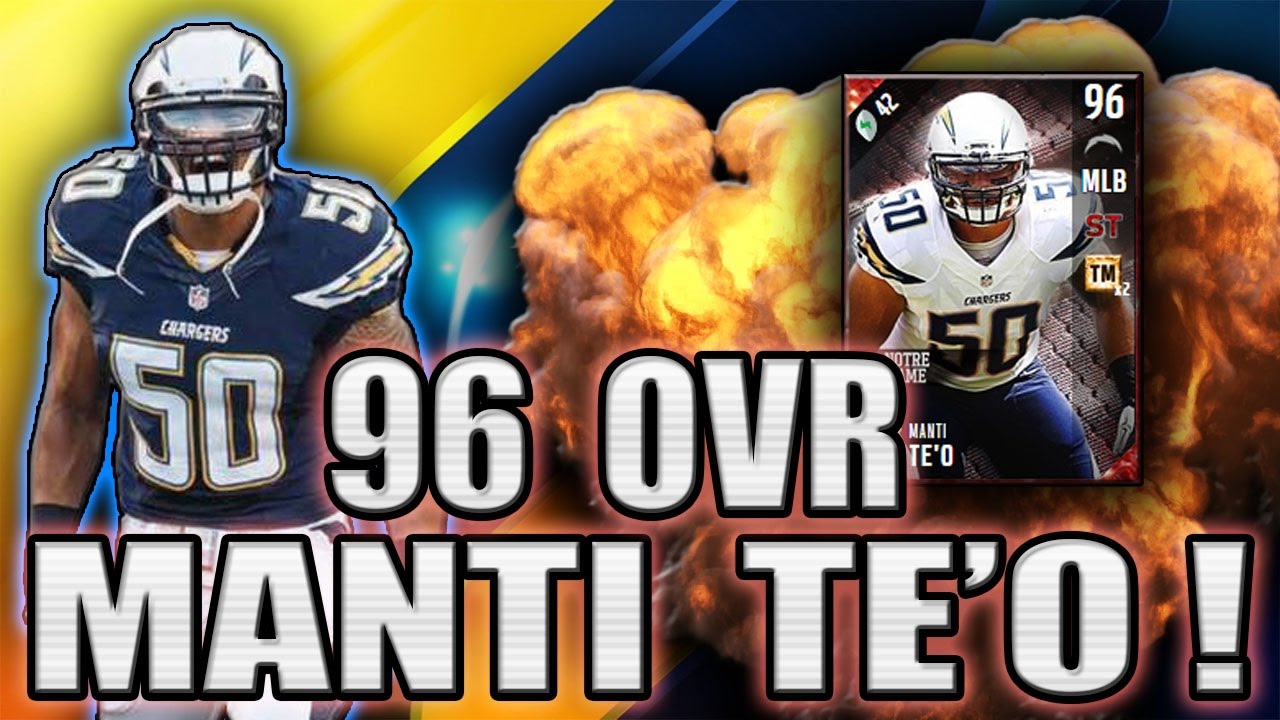 TE'O HIT STICK GOT EM RAGE QUITTING! (96 MANTI TE'O GAMEPLAY) - MADDEN NFL 17 ULTIMATE TEAM