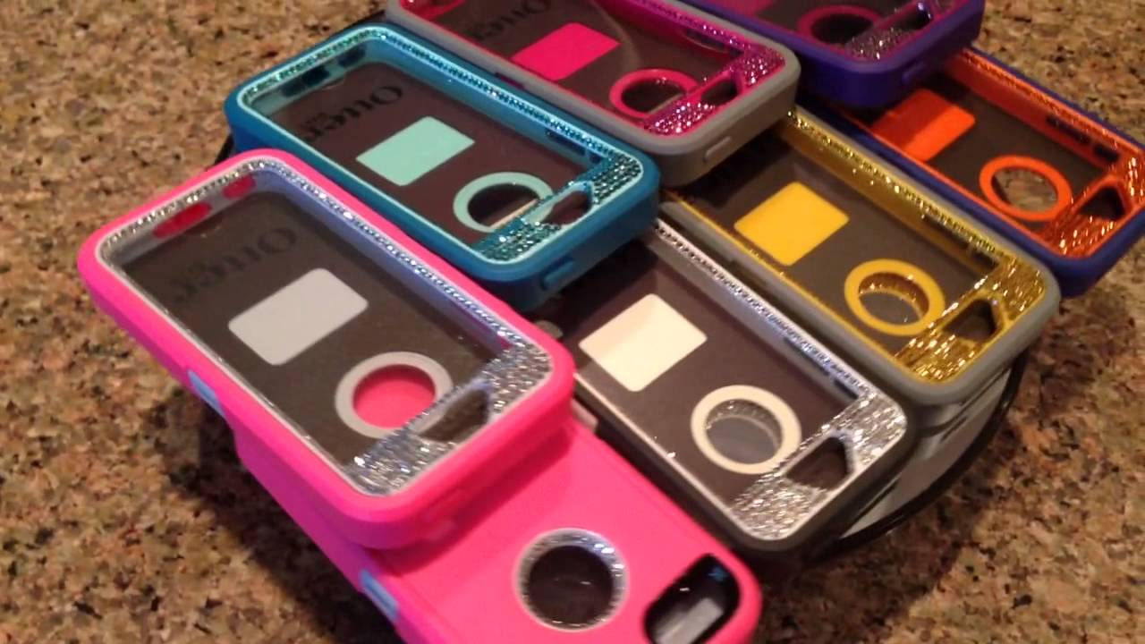 Swarovski Crystal Bling Otterbox Defender iPhone 5 / 5s Case