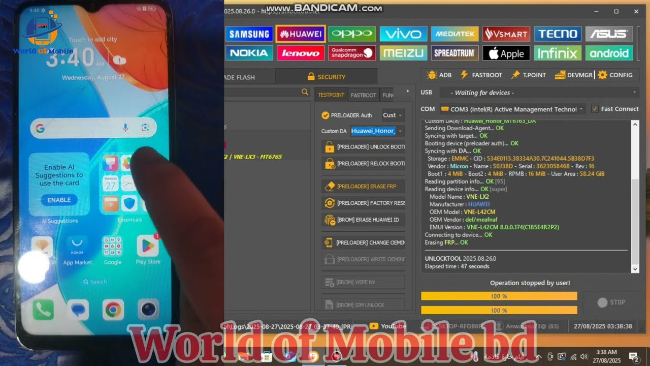 Honor x6 Frp Bypass by world of Mobile 