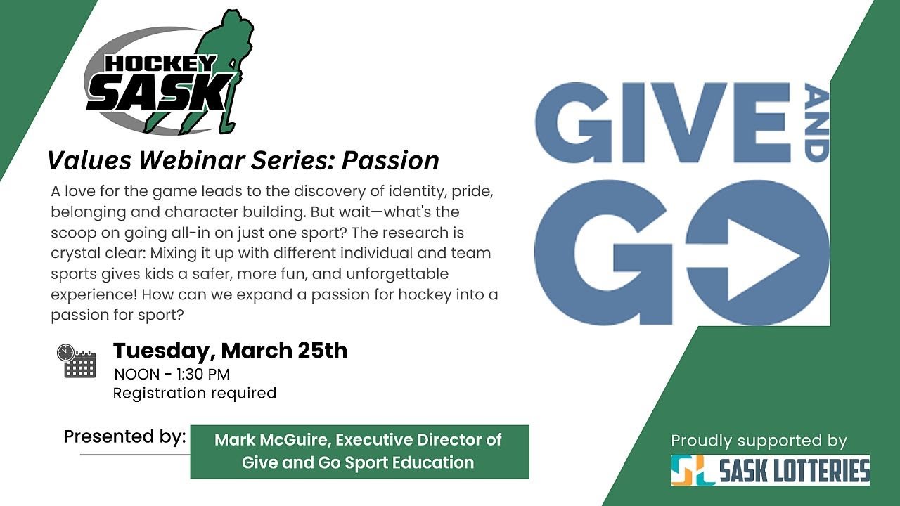 Hockey Saskatchewan Values Webinar Series: Give And Go Sport Education with Mark McGuire