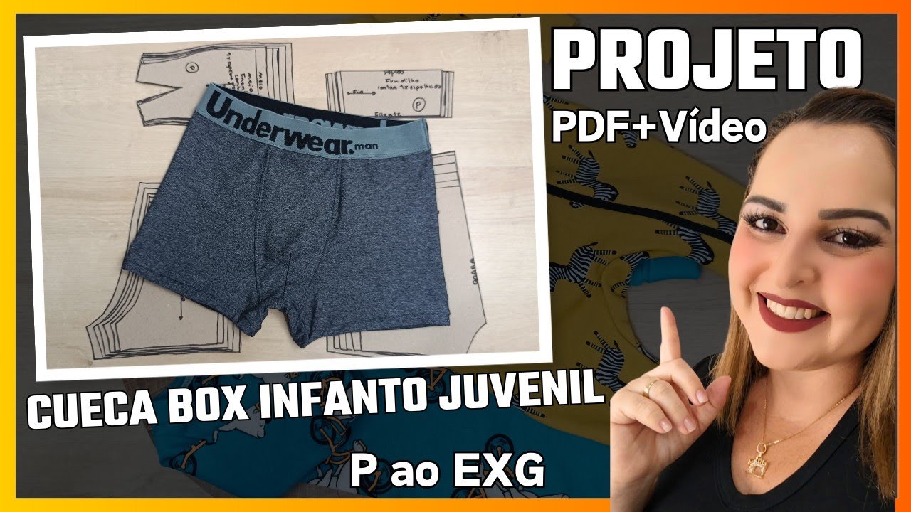 COMO COSTURAR CUECA BOX INFANTIL EM MÁQUINAS DOMÉSTICAS