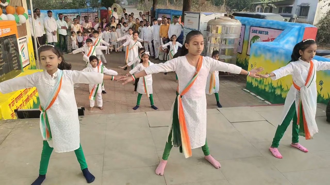 जि. प.शाळा वालशेत,शहापूर,ठाणे....प्रजासत्ताक दिनी देशभक्तीपर गीतावर आधारित कवायत संचलन.....!!! 