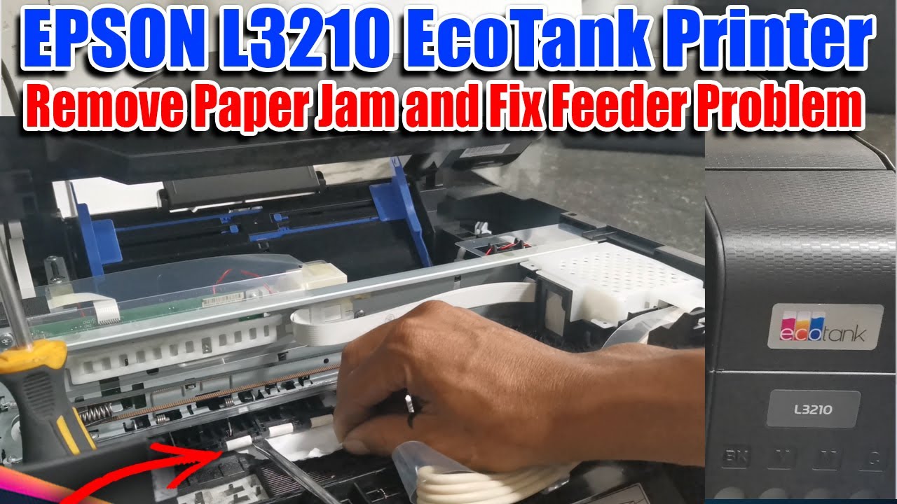 КАК УСТРАНИТЬ ЗАМЯТИЕ БУМАГИ В ПРИНТЕРЕ EPSON L3210 EcoTank.