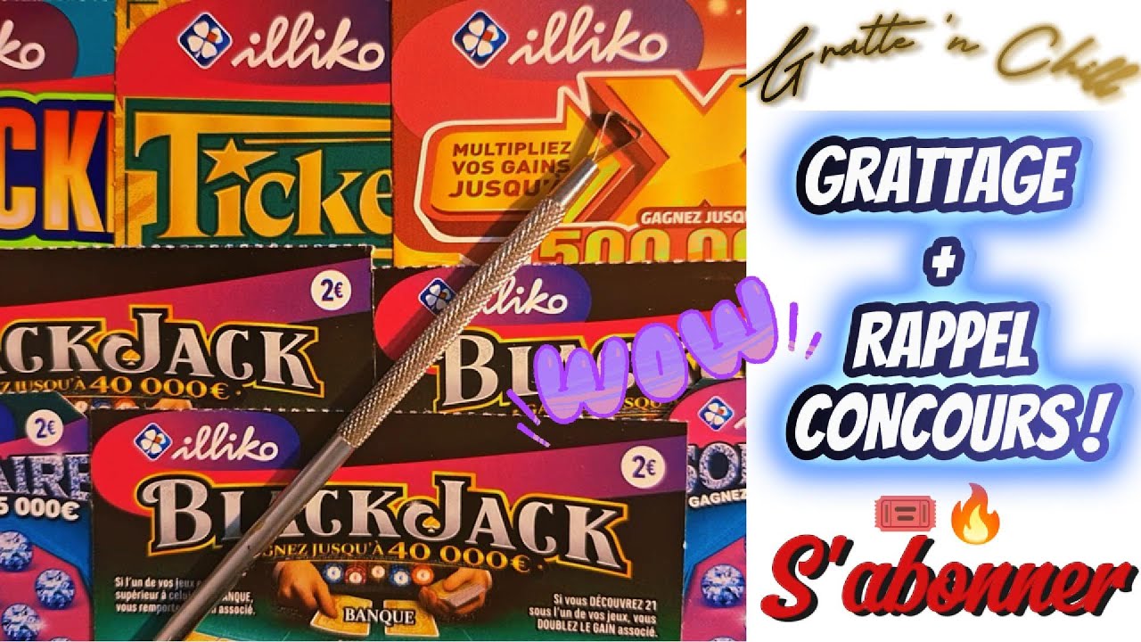 🔥 Grattage FDJ : Jackpot, Ticket d'Or, X20, Blackjack & Solitaire ! + Rappel Concours 🎟️💰