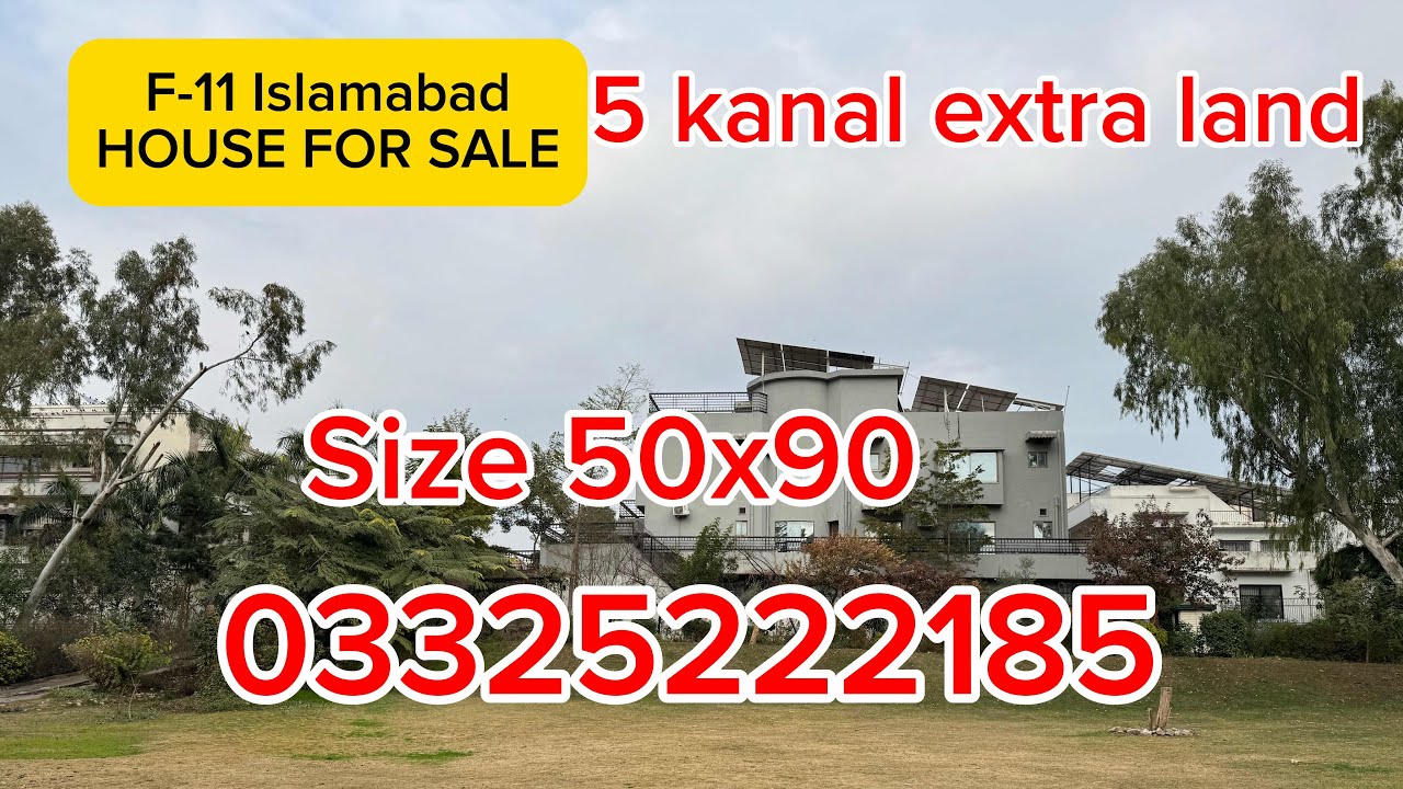 1 kanal house for sale with 5 kanal extra land 