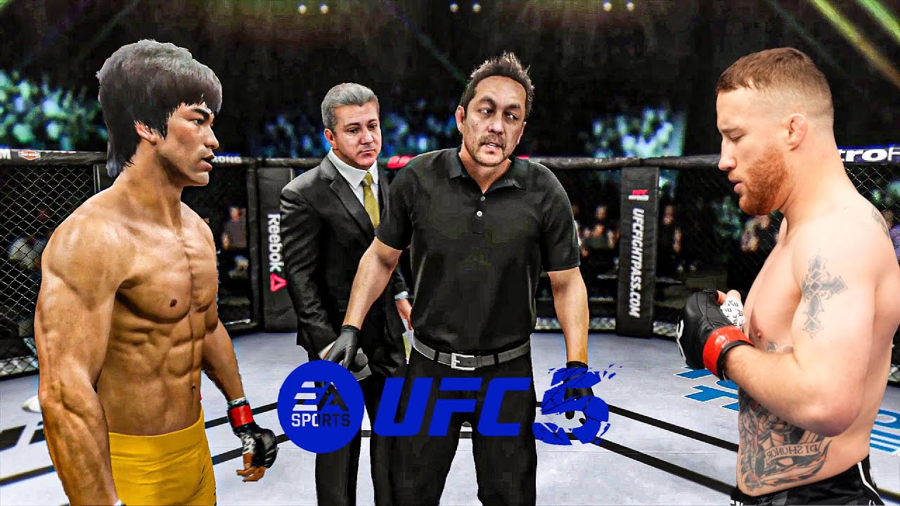 Брюс Ли против Джастина Гэтжи EA Sports UFC 5 Эпический бой 🔥🐲